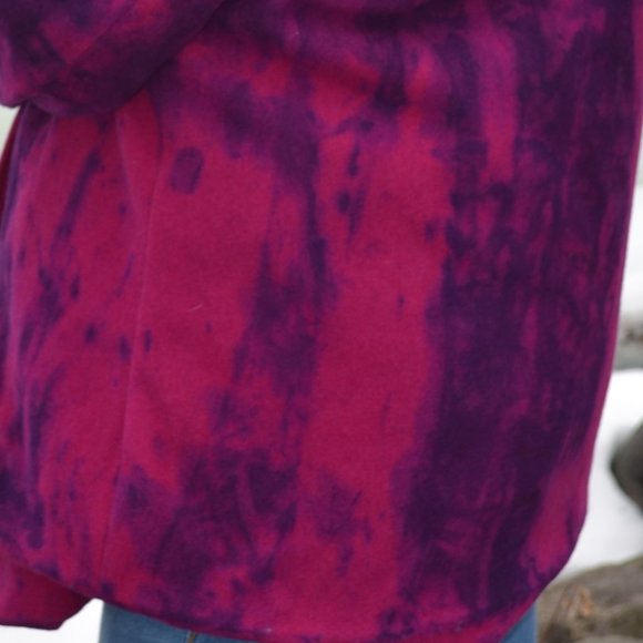 Winter cape Pea Coat Purple navy large XXL plus 12 14 16 18 pink black tie dyed - Picture 15 of 15